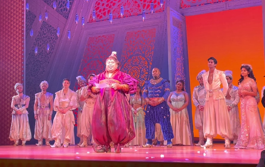 Gilbert Gottfried tribute during 'Aladdin' on Broadway