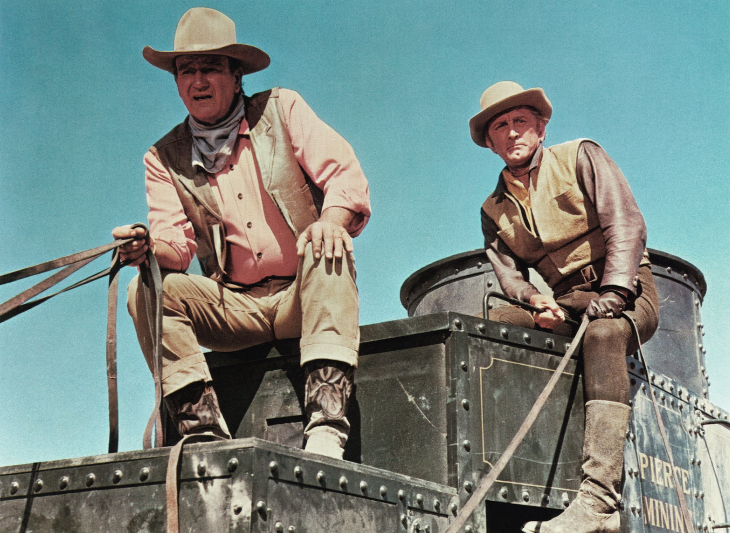 THE WAR WAGON, from left, John Wayne, Kirk Douglas, 1967