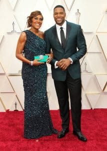 Broadcaster Robin Roberts and New York Giants player Michael Strahan