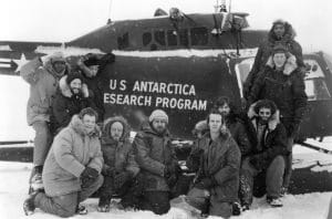 THE THING, top left: T.K. Carter, Joel Polis, Richard Dysart; bottom: Charles Hallahan, Peter Maloney, Richard Masur, David Clennon, Kurt Russell, Thomas Waites: top right: Keith Davis, Donald Moffat