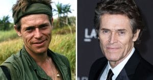 Willem Dafoe in Platoon and after