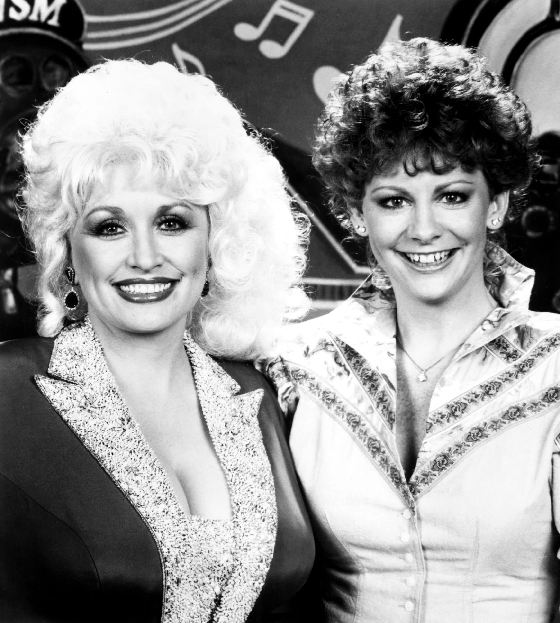 GRAND OLE OPRY 60th ANNIVERSARY, from left, Dolly Parton, Reba McEntire