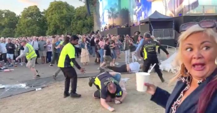 A fight broke out at an Eagles concert in London