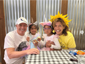 Joel Schiffman, Hoda Kotb, and their two daughters they plan to still raise as friends