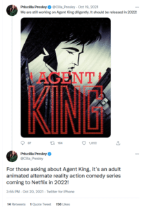 Priscilla Presley informs followers about the progress of Agent King