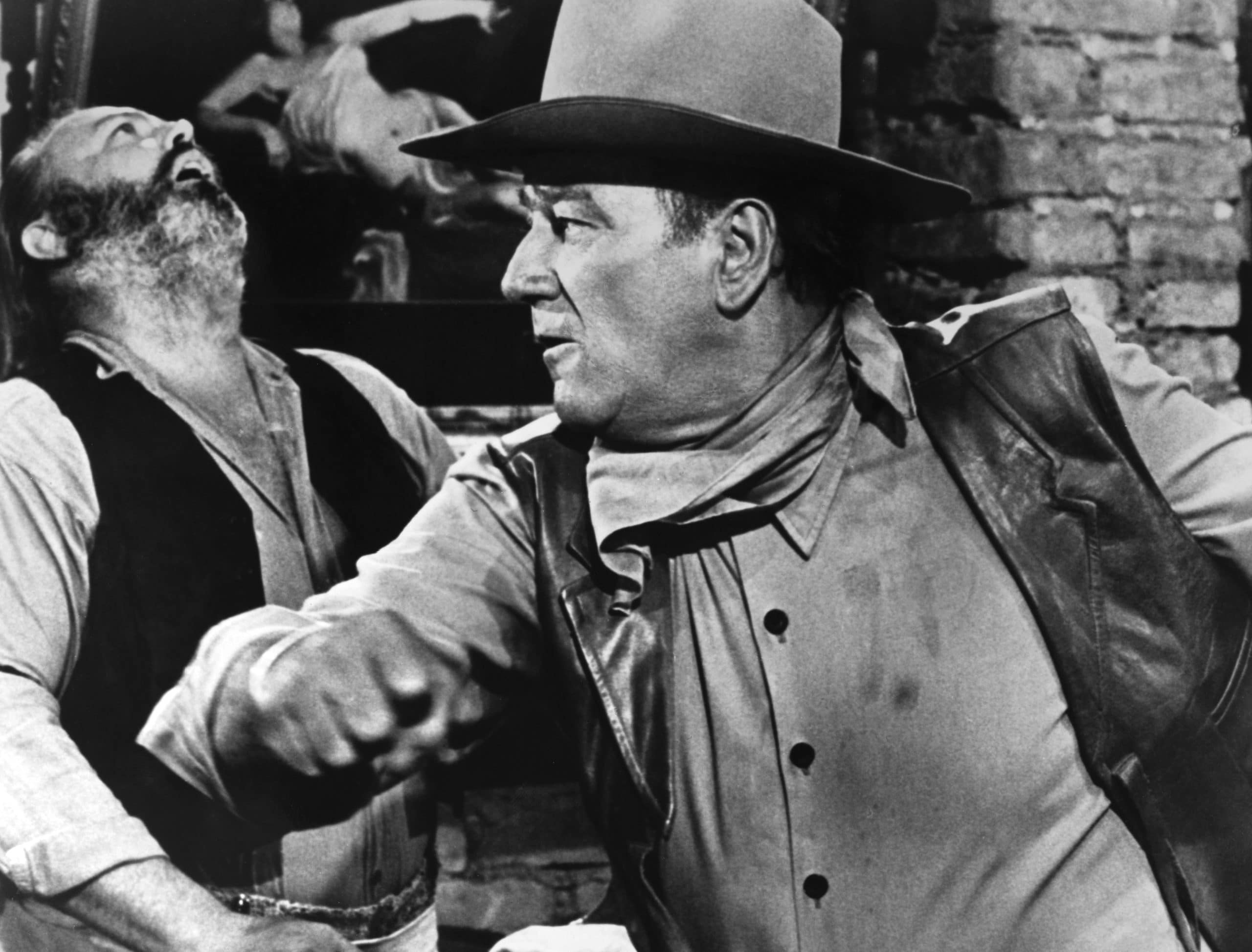 THE WAR WAGON, John Wayne (right), 1967