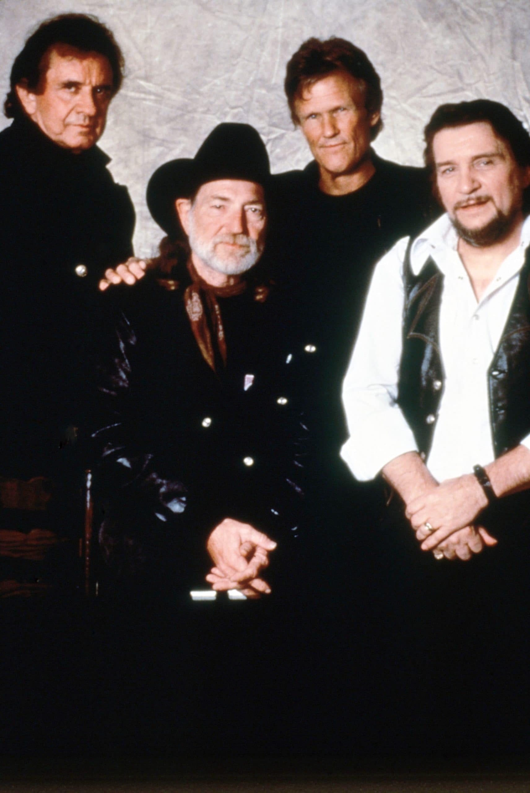 THE HIGHWAYMEN IN CENTRAL PARK, from left: Johnny Cash, Willie Nelson, Kris Kristofferson, Waylon Jennings