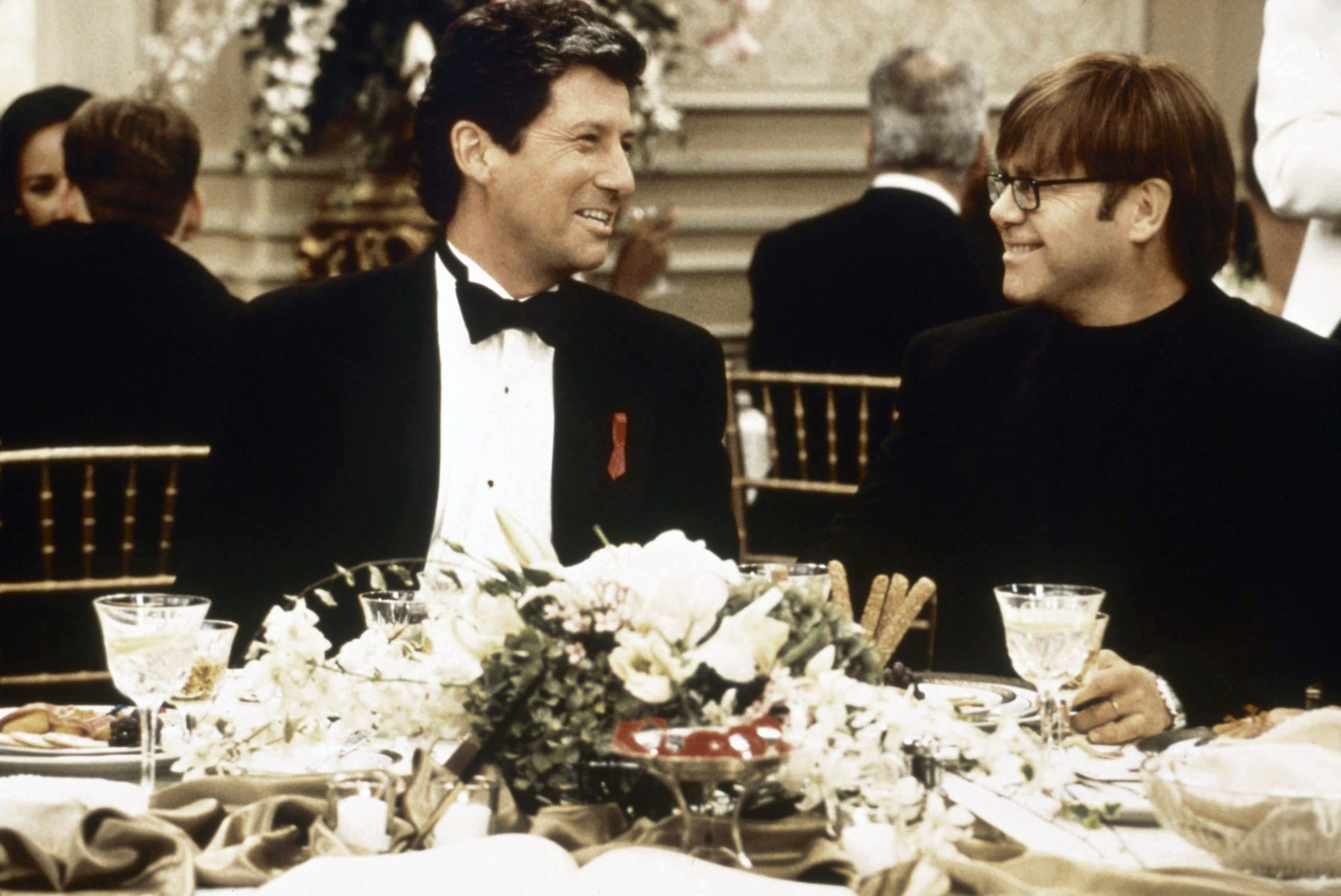 THE NANNY, from left: Charles Shaughnessy, Elton John, 'First Date,'
