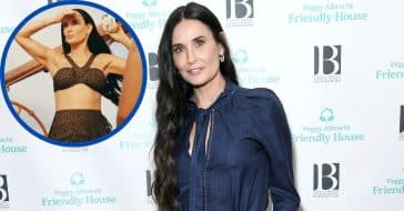 Demi Moore stuns while showing off a swimsuit line she helped create