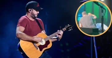 Fans were left concerned and amused while Luke Bryan performed