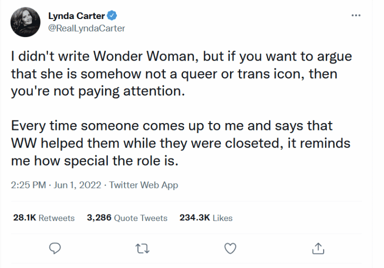 'Wonder Woman' Star Lynda Carter Sticks To Her Online Advocacy And Politics