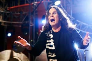 Ozzy Osbourne is walking again after surgery, though he uses a cane