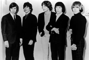 The Rolling Stones (l-r): Charlie Watts, Keith Richards, Mick Jagger, Bill Wyman, Brian Jones