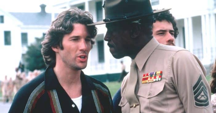 Richard Gere hit co star in An Officer and a Gentleman