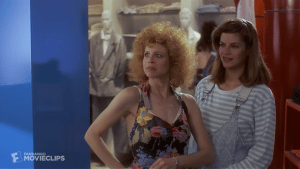 Twink Caplan and Kirstie Alley in Look Who's Talking