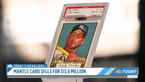 A Mickey Mantle baseball card has set a new record