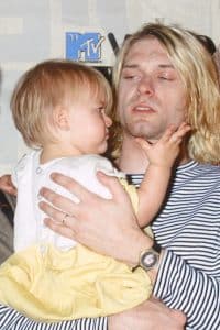 Frances Bean Cobain and her father Kurt Cobain