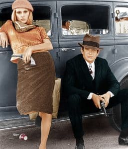 BONNIE AND CLYDE, from left: Faye Dunaway, Warren Beatty