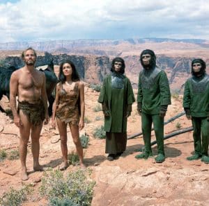 PLANET OF THE APES, Charlton Heston, Linda Harrison, Kim Hunter, Roddy McDowall