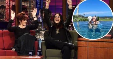 Ozzy and Sharon Osbourne kiss on vacation in Hawaii