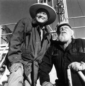 DALLAS, from left: Larry Hagman, Denver Pyle