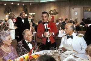 THE LOVE BOAT, (sitting, l to r): Helen Hayes, Maurice Evans, Gavin MacLeod