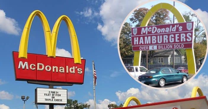 Why some McDonalds have one arch versus two