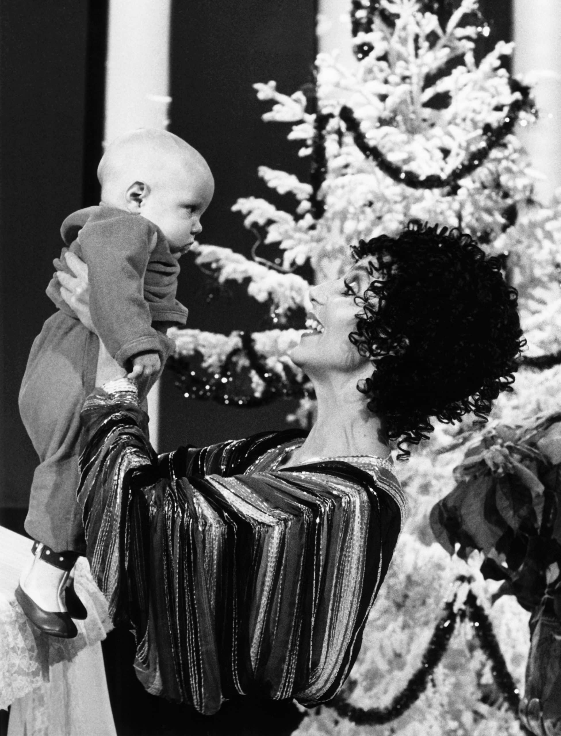 THE SONNY AND CHER SHOW, Cher, with newborn son Elijah Blue Allman