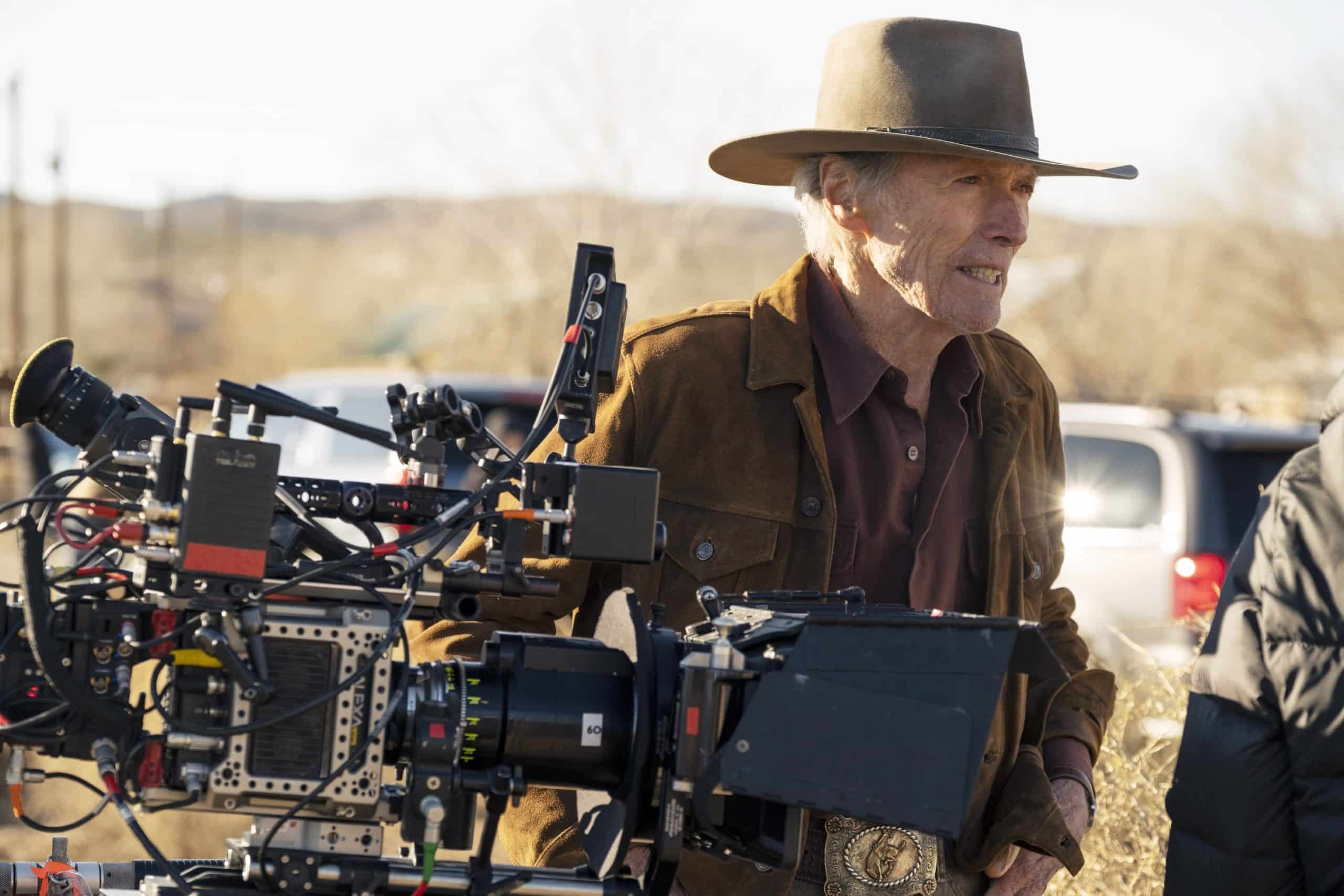 CRY MACHO, director Clint Eastwood, on set, 2021