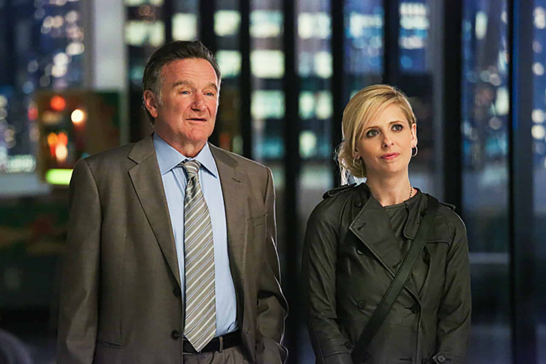 THE CRAZY ONES, (from left): Robin Williams, Sarah Michelle Gellar, 'Pilot' 