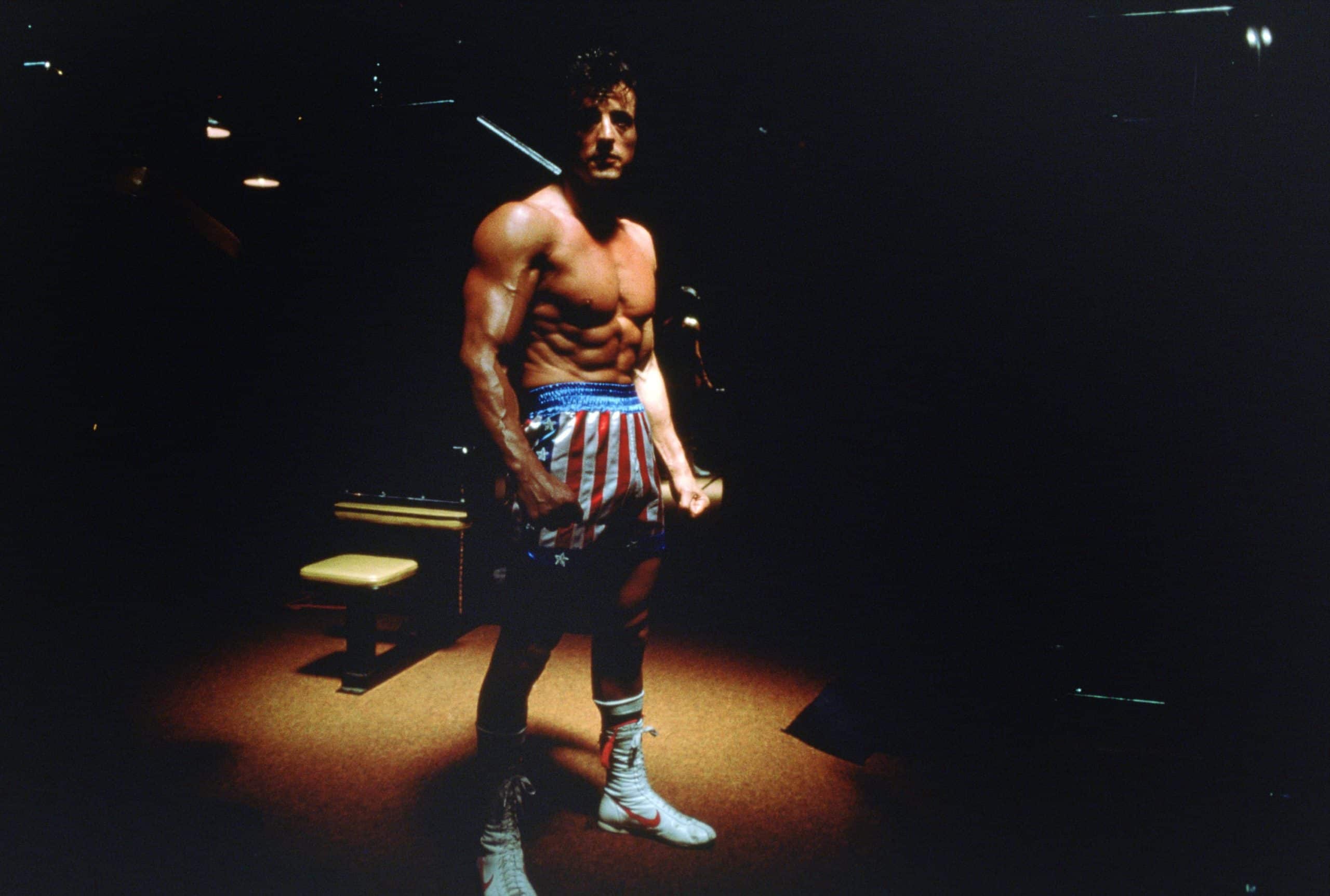 ROCKY IV, (aka ROCKY IV: ROCKY VS. DRAGO, aka ROCKY IV: ROCKY VS. DRAGO: THE ULTIMATE DIRECTOR'S CUT), Sylvester Stallone, in 2021 director's cut, 1985