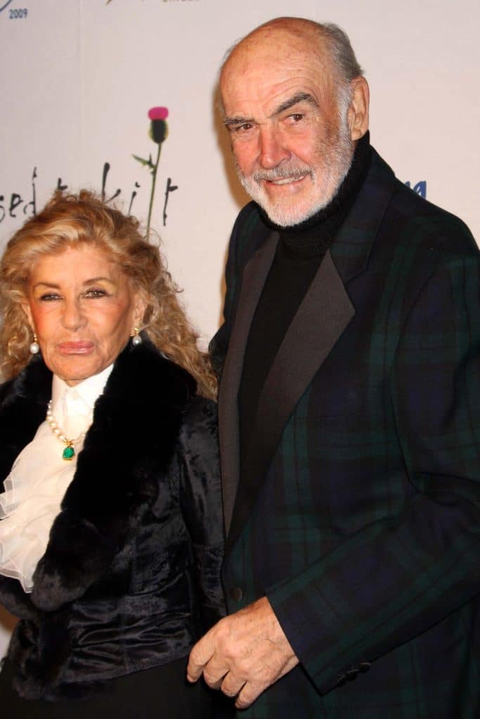 SIR SEAN CONNERY and wife MICHELINE ROQUEBRUNE CONNERY