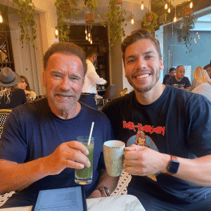 Arnold Schwarzenegger and Joseph Baena