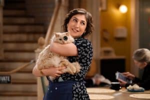Mayim Bialik is still hosting, though a different part of Jeopardy!