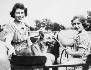 World War II. Future Queen of England Princess Elizabeth and future Countess of Snowdon Princess Margaret