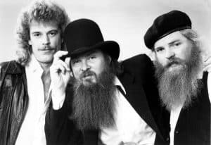 ZZ Top, (L-R), Frank Beard, Billy Gibbons, Dusty Hill