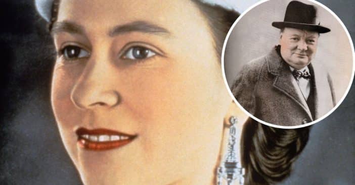 Winston Churchill met Queen Elizabeth when she was only two years old