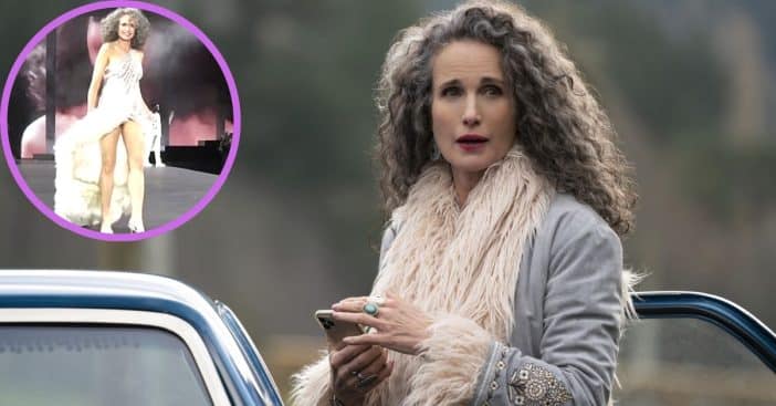 Andie MacDowell struts down the runway for Paris Fashion Week 2022