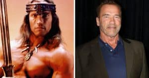 Arnold Schwarzenegger from the cast of Conan the Barbarian