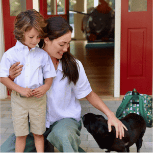 Caitlin McHugh with son Billy Stamos