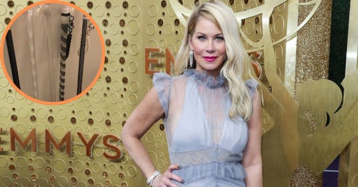 Christina Applegate shows the canes she now uses
