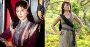 The adventurous Mira Furlan getting lost in Babylon 5