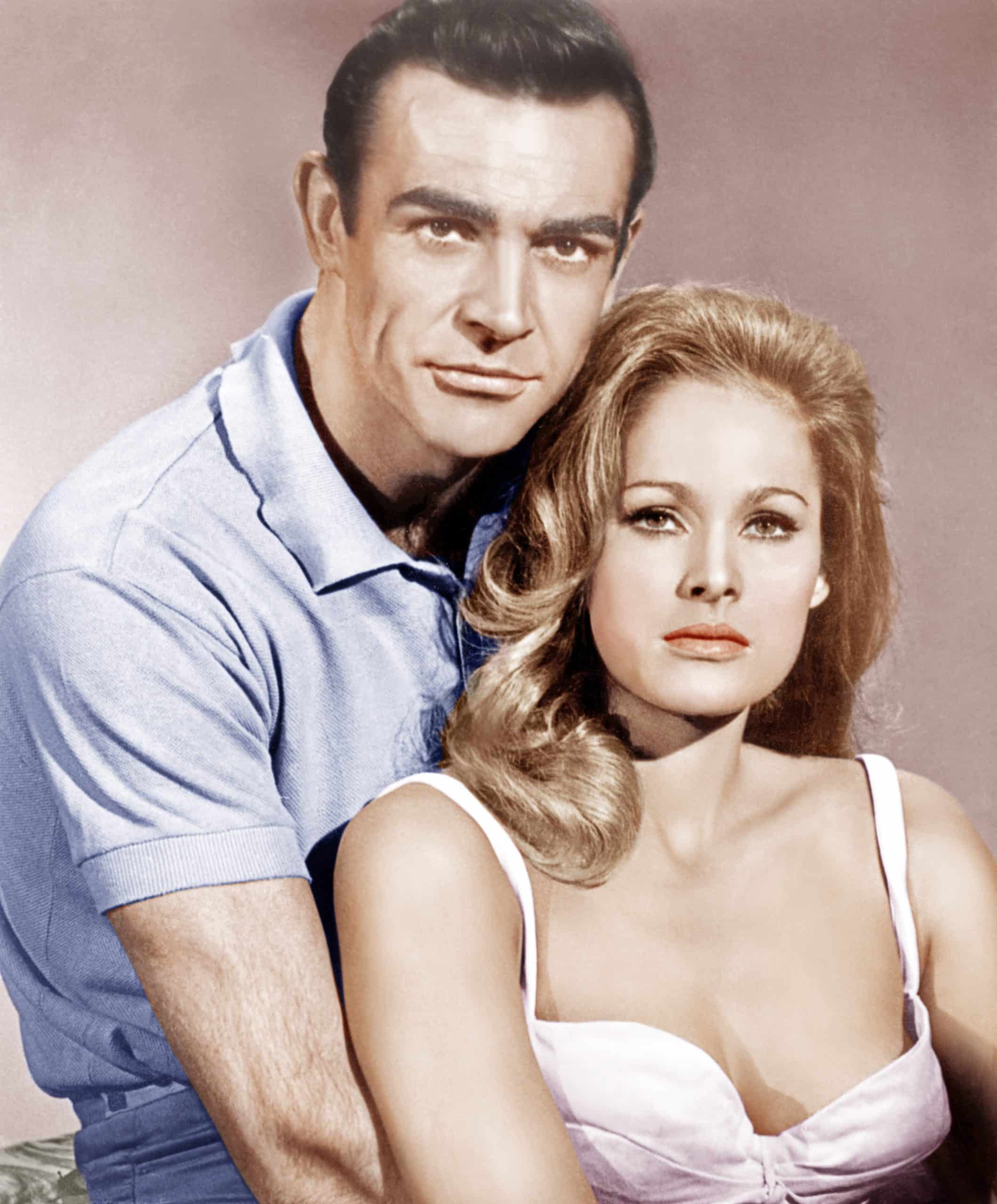 DR. NO, from left: Sean Connery, Ursula Andress, 1962