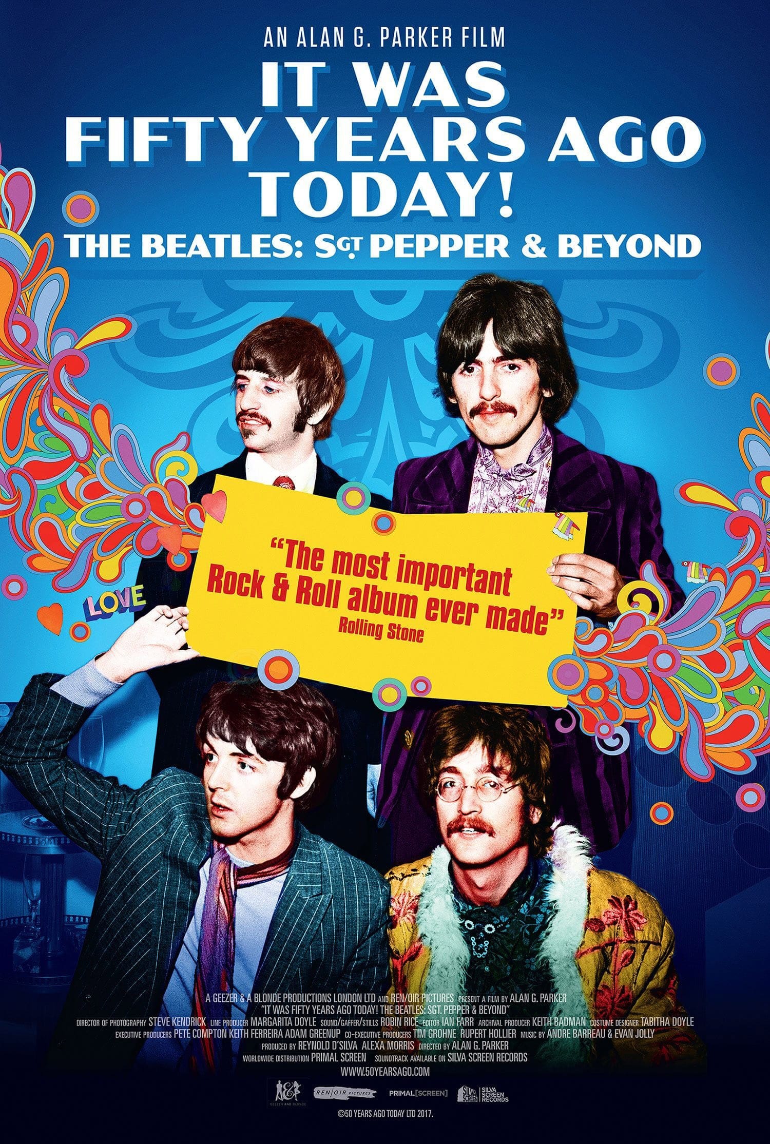 IT WAS FIFTY YEARS AGO TODAY! THE BEATLES: SGT. PEPPER &amp; BEYOND, poster, The Beatles, clockwise from top left: Ringo Starr, George Harrison, John Lennon, Paul McCartney, 2017