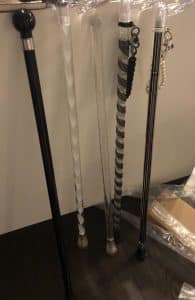 Applegate shared photos of the canes she uses