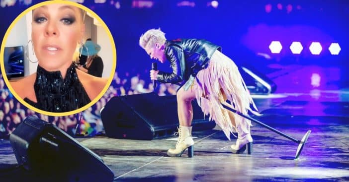 Pink shared a hilarious wardrobe malfunction