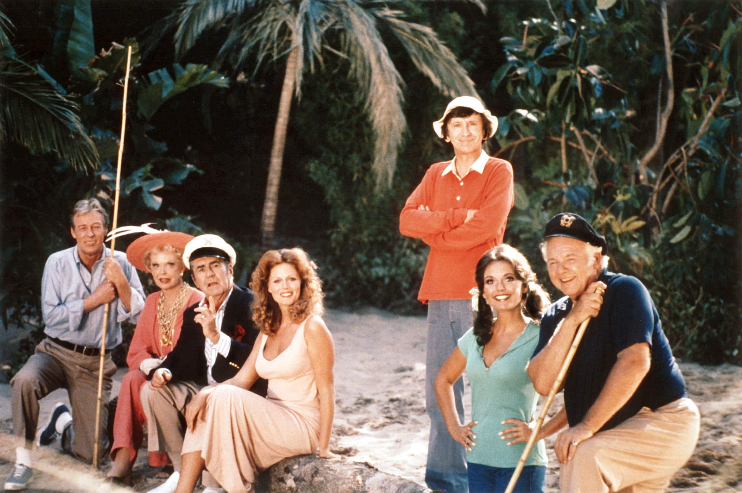 RESCUE FROM GILLIGAN'S ISLAND, Russell Johnson, Natalie Schafer, Jim Backus, Judith Baldwin, Bob Denver, Dawn Wells, Alan Hale, Jr., 1978 