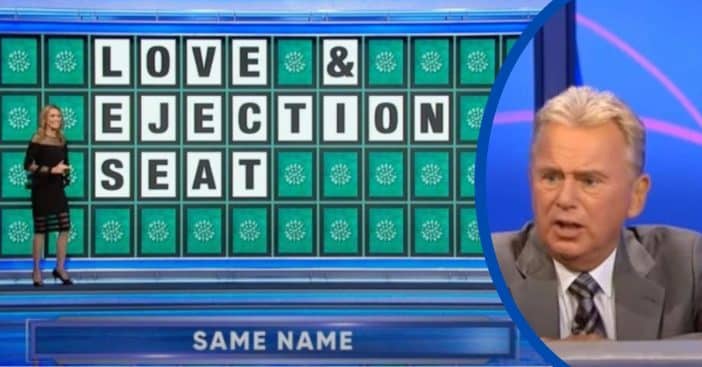 A contestant knocked Pat Sajak metaphorically off his feet