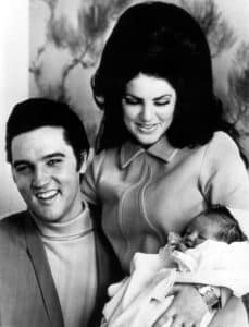 ELVIS PRESLEY, PRISCILLA PRESLEY and LISA MARIE PRESLEY