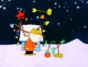 The iconic Charlie Brown Christmas tree is decorating people's homes
